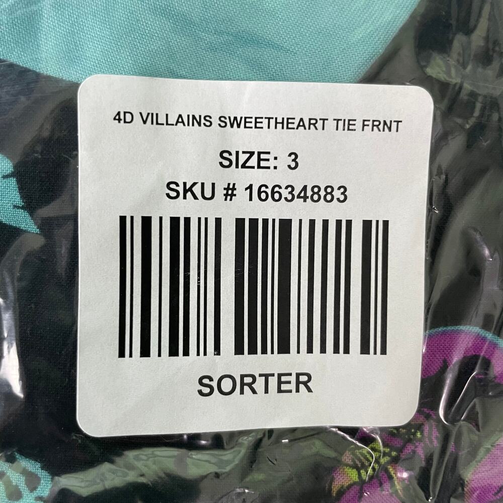 Torrid NWT Sweetheart Tie Front Dress Disney Villains Adjustable Strap Size 3X - Picture 8 of 10